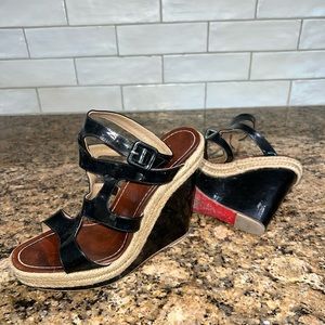 REAL AUTHENTIC Christina Louboutin Wedged Sandal European Size 39